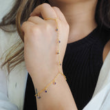 14k Gold Filled AMETHYST CZ Shaker Dainty Hand Piece