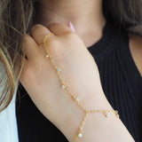 14k Gold Filled CZ Shaker Dainty Hand Piece