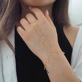14k Gold Filled PINK CZ Shaker Dainty Hand Piece