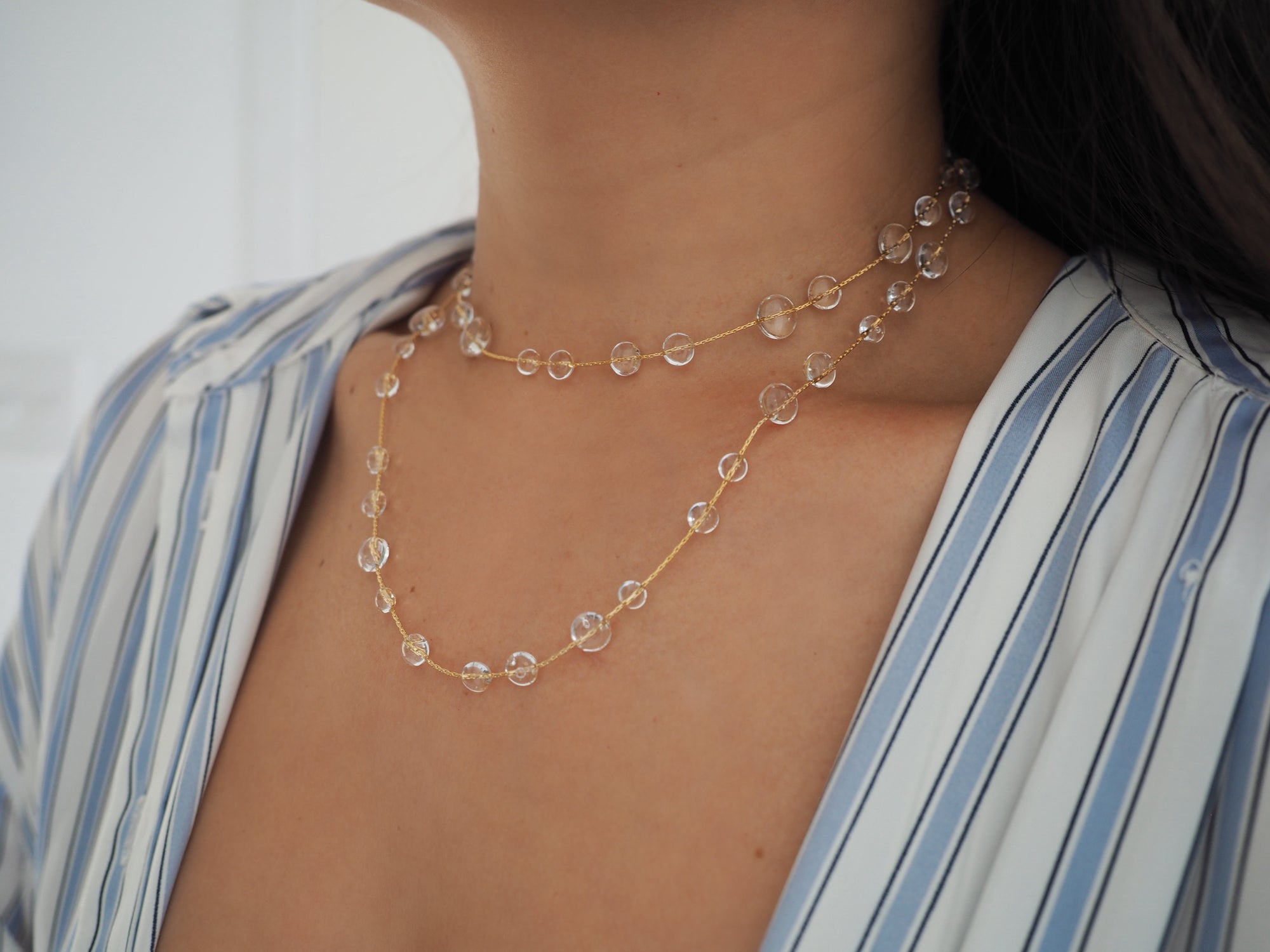 14k Gold Filled Dew Drops Multiway Belly Chain, Necklace, Wrap Bracelet