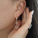 Crystal Teardrop 14k Gold Filled Dangle Earrings | Sold as Pair