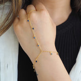 14k Gold Filled SAPPHIRE CZ Shaker Dainty Hand Piece