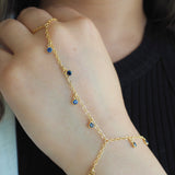 14k Gold Filled SAPPHIRE CZ Shaker Dainty Hand Piece