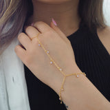 14k Gold Filled PINK CZ Shaker Dainty Hand Piece