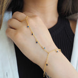 14k Gold Filled SAPPHIRE CZ Shaker Dainty Hand Piece