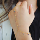 14k Gold Filled AMETHYST CZ Shaker Dainty Hand Piece