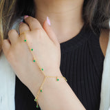 14k Gold Filled EMERALD CZ Shaker Dainty Hand Piece