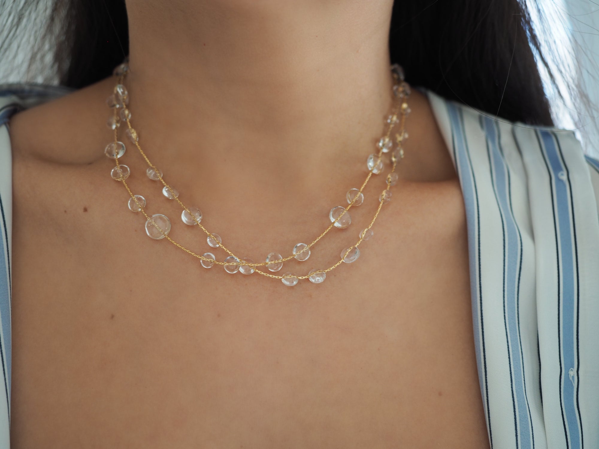 14k Gold Filled Dew Drops Multiway Belly Chain, Necklace, Wrap Bracelet