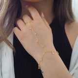 14k Gold Filled PINK CZ Shaker Dainty Hand Piece