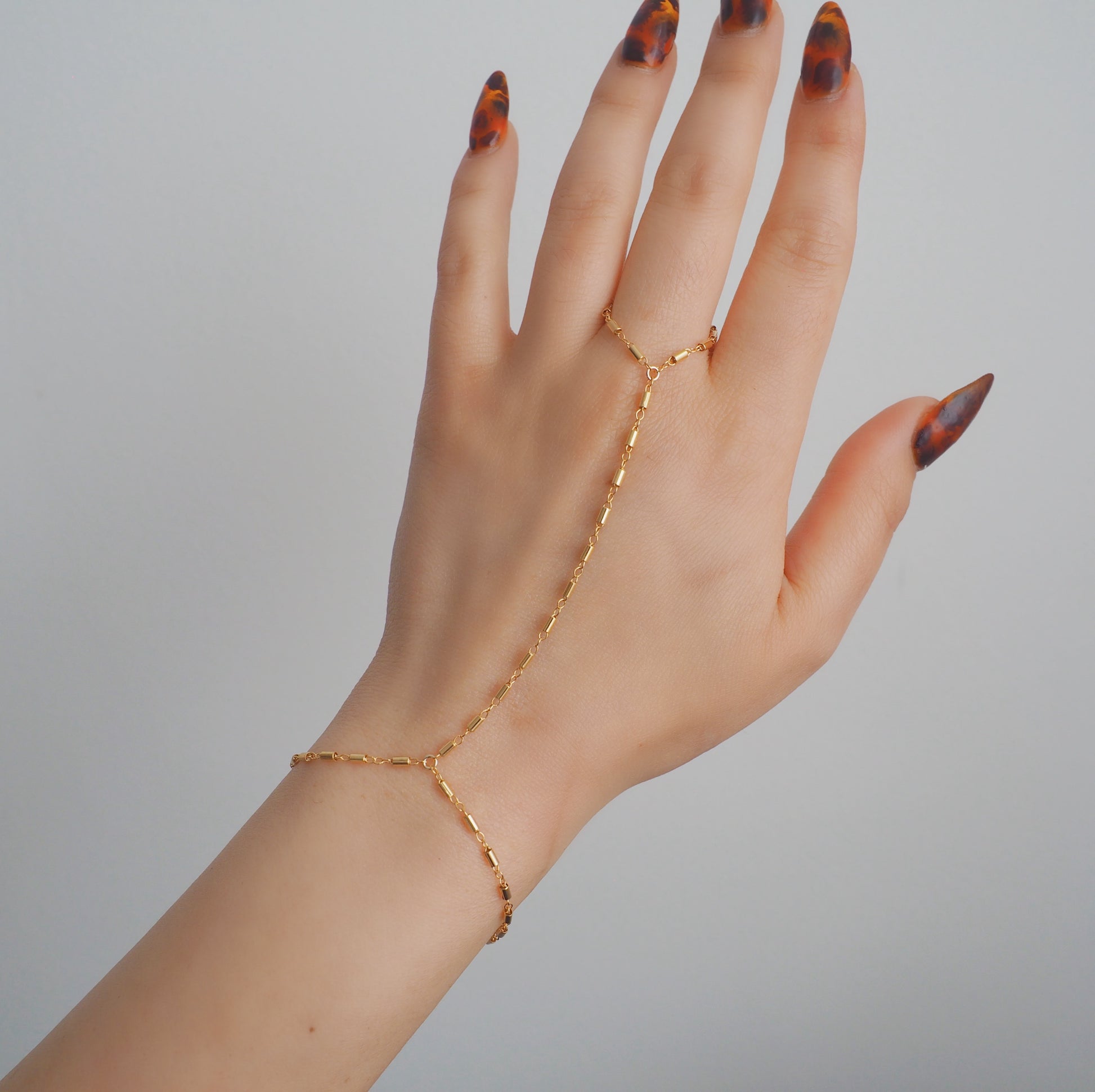 14k Gold Filled Bohemian Dainty Hand Chain