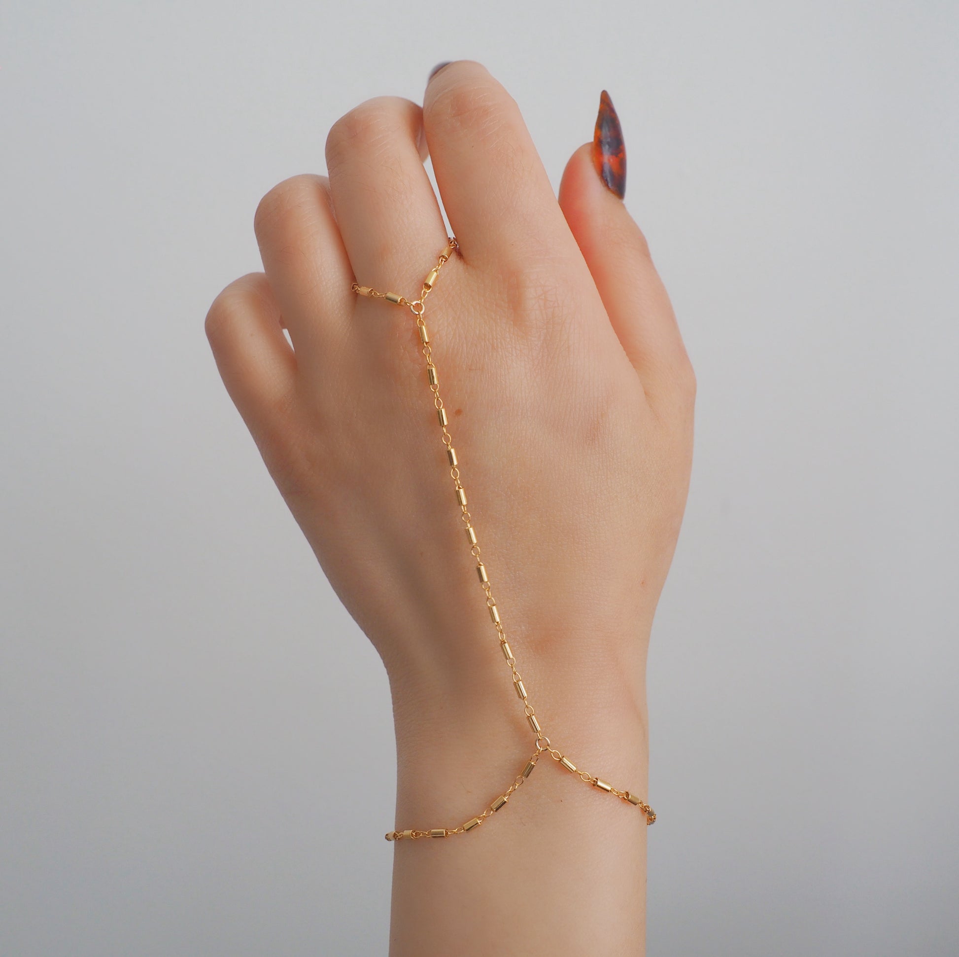 14k Gold Filled Bohemian Dainty Hand Chain