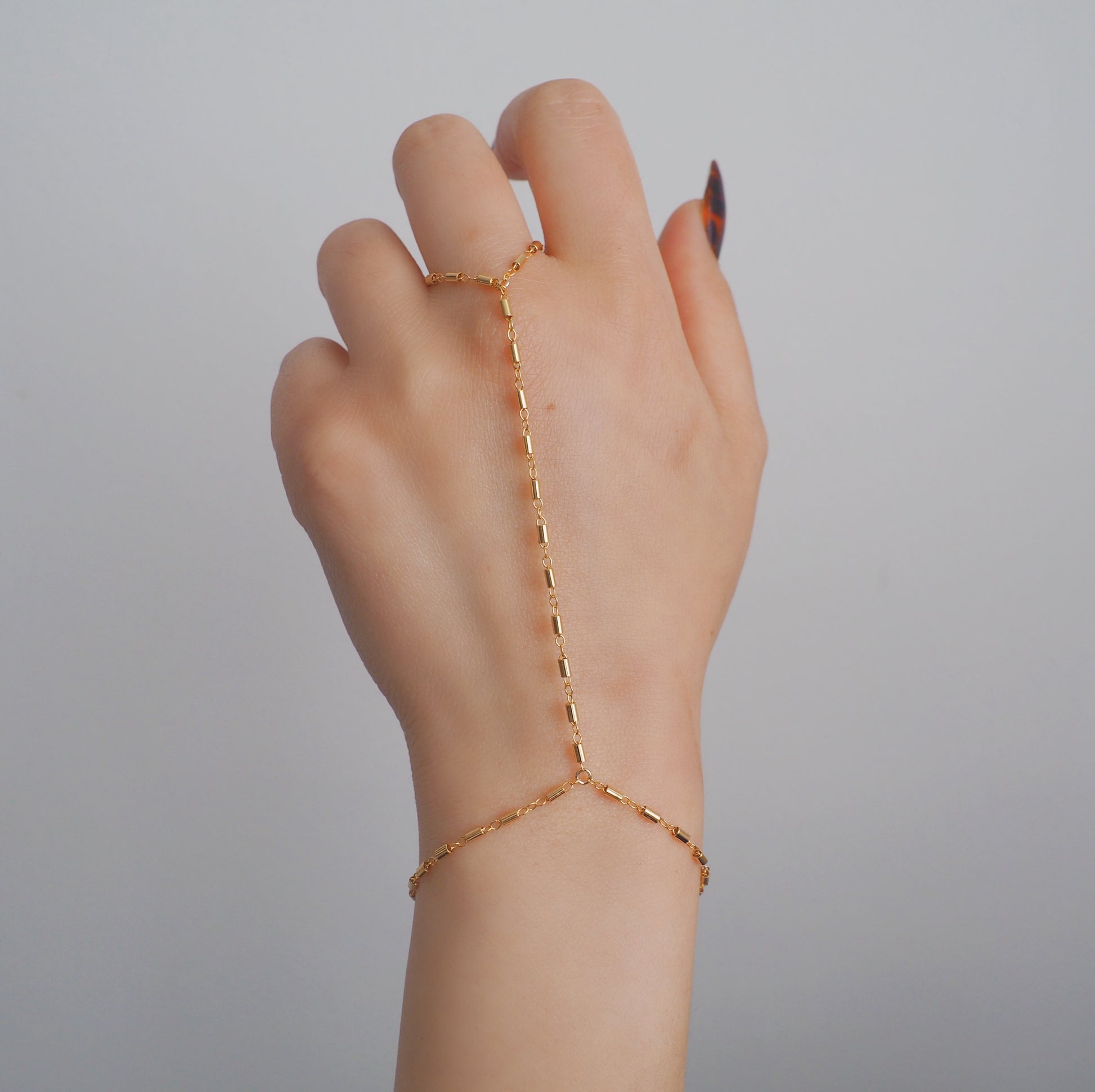 14k Gold Filled Bohemian Dainty Hand Chain