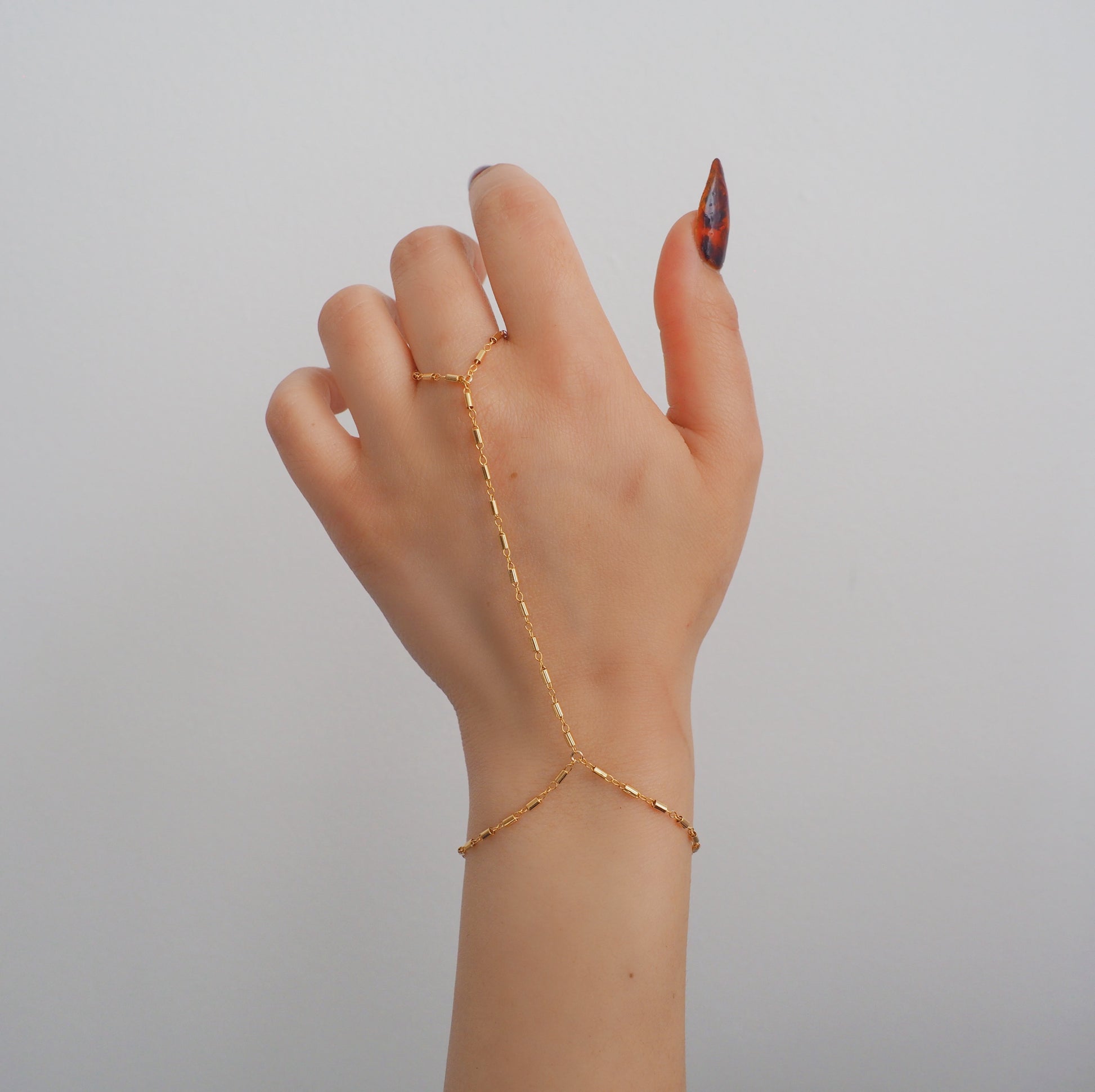 14k Gold Filled Bohemian Dainty Hand Chain
