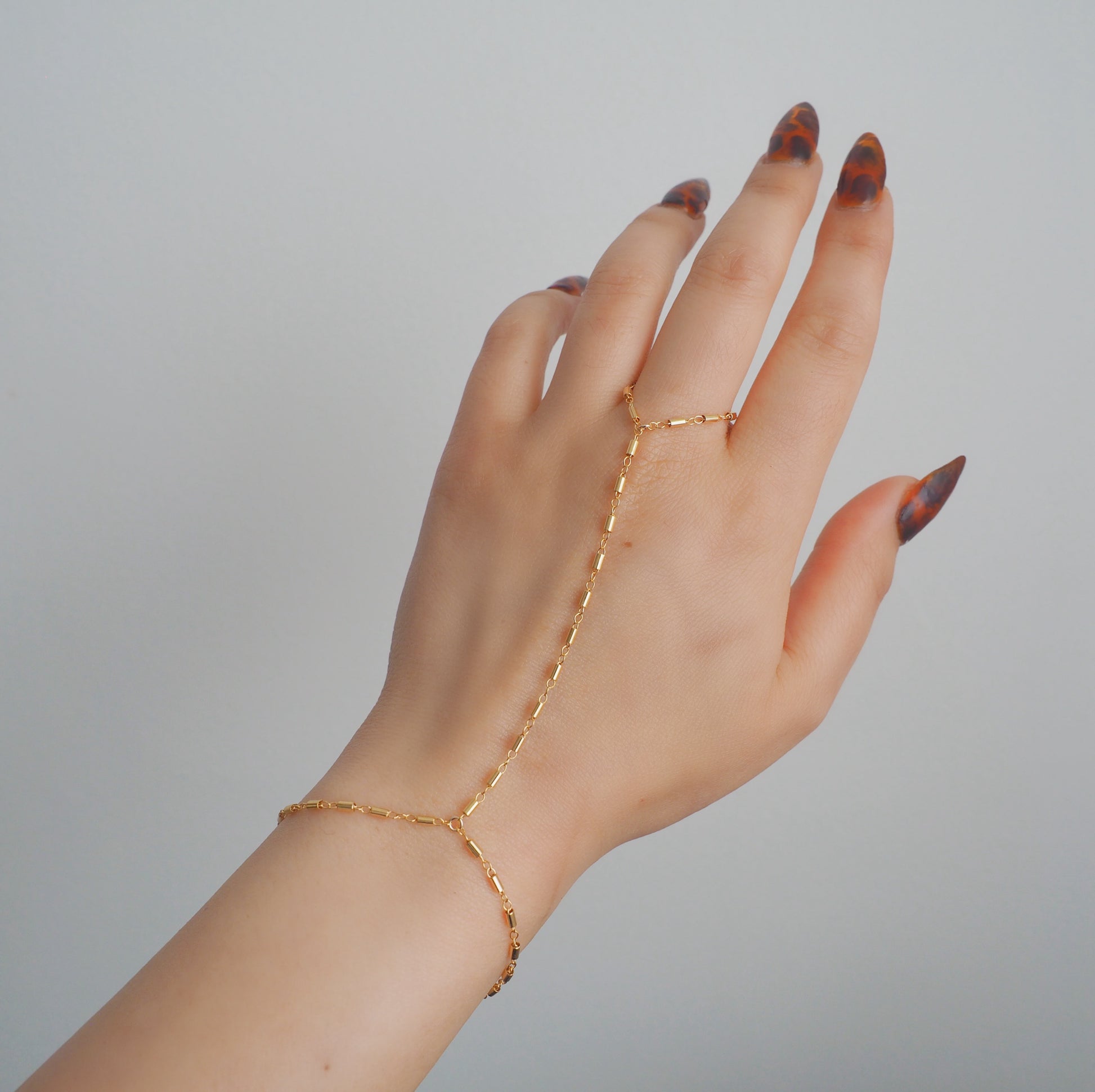 14k Gold Filled Bohemian Dainty Hand Chain