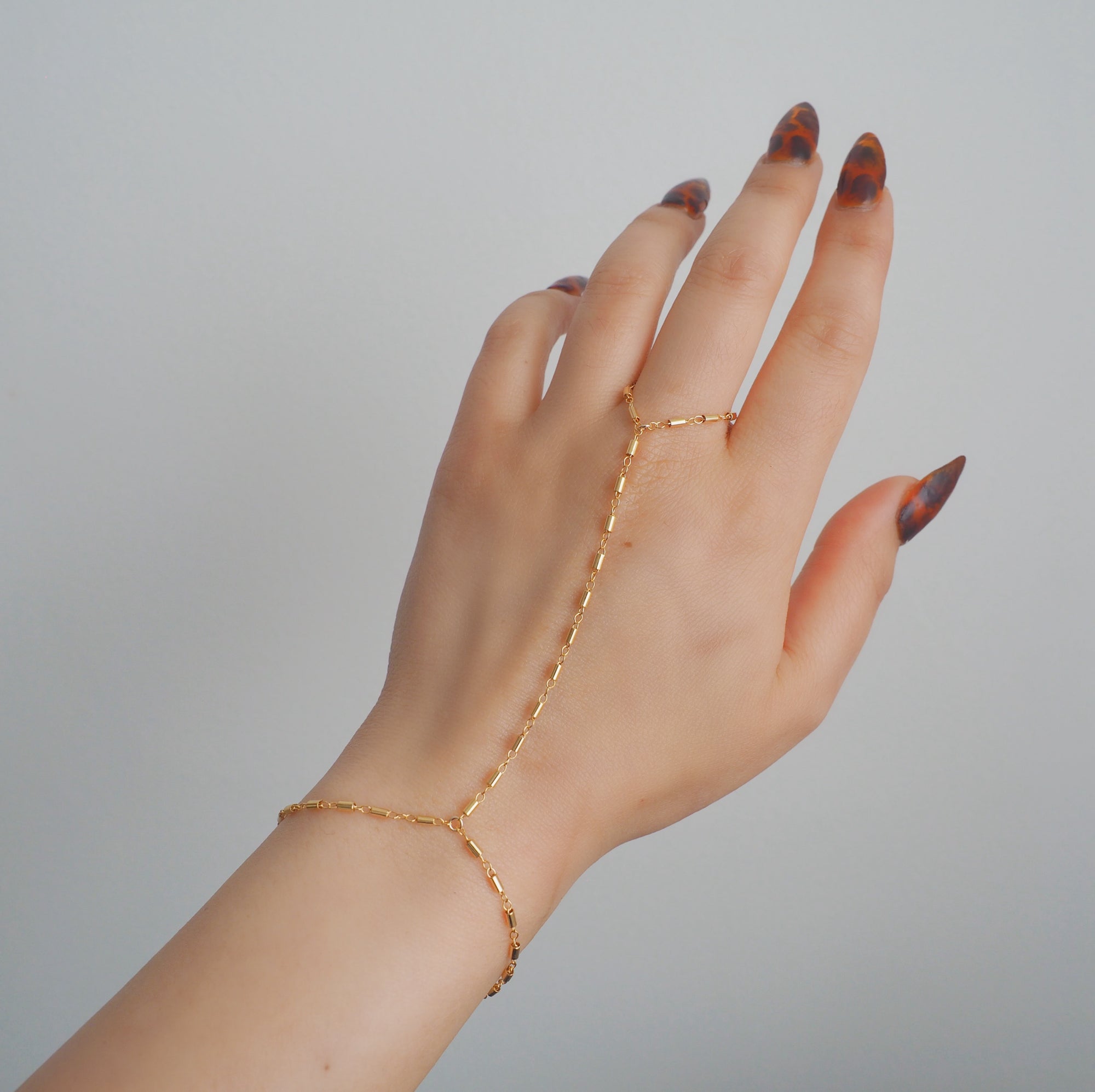 14k Gold Filled Bohemian Dainty Hand Chain