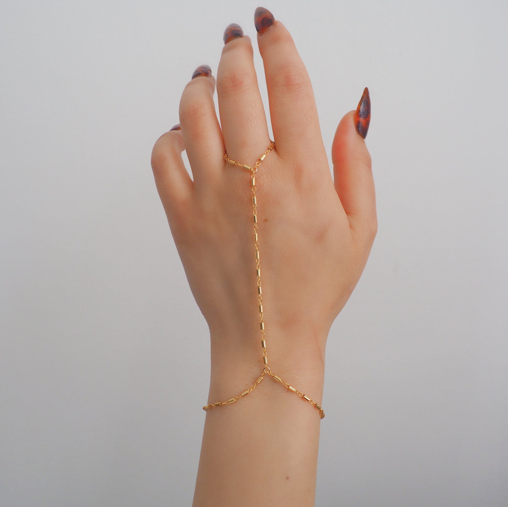 14k Gold Filled Bohemian Dainty Hand Chain
