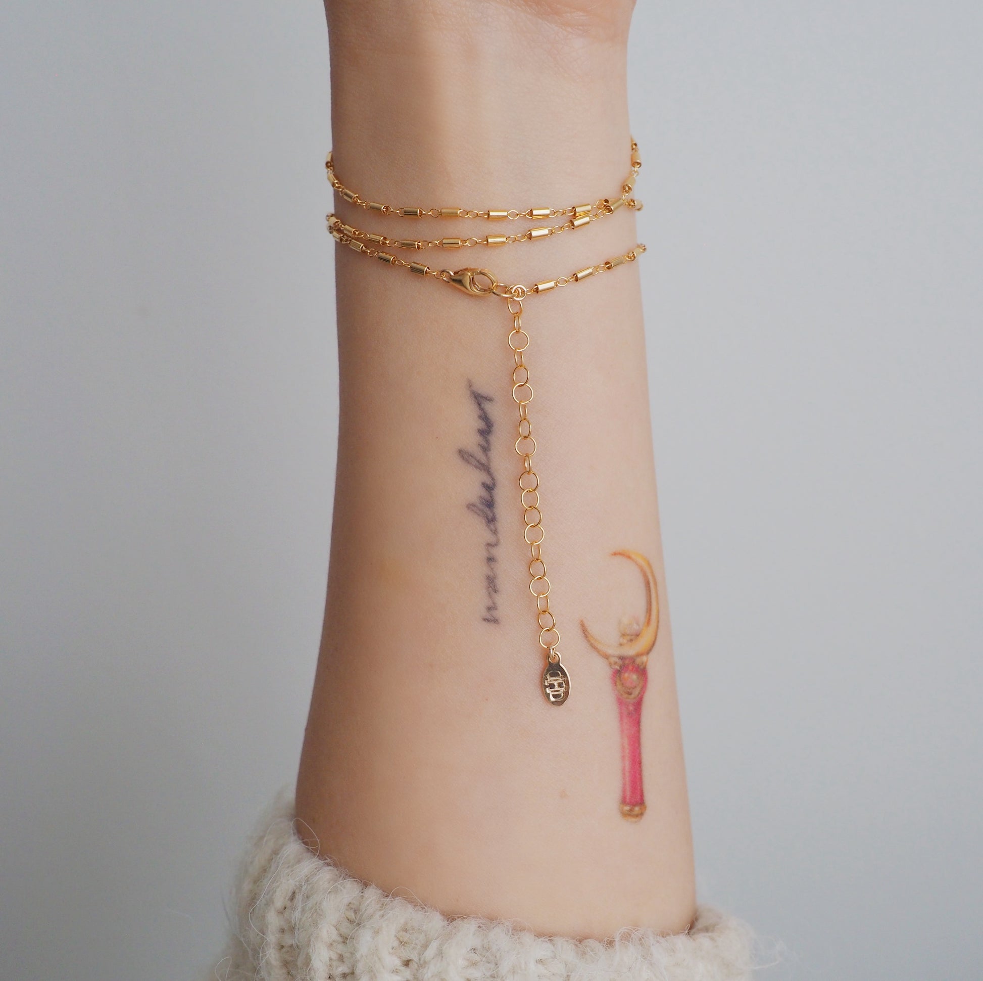 14k Gold Filled Bohemian Wrap Hand Piece Bracelet