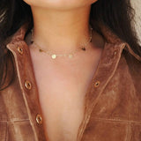 14k Gold Filled Coin Dainty Choker Necklace