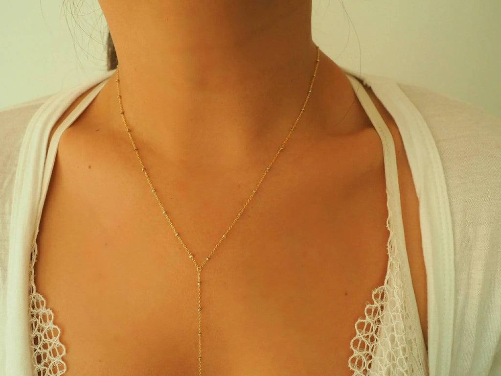 14k GOLD Filled Speckled Classic Dainty Body Chain
