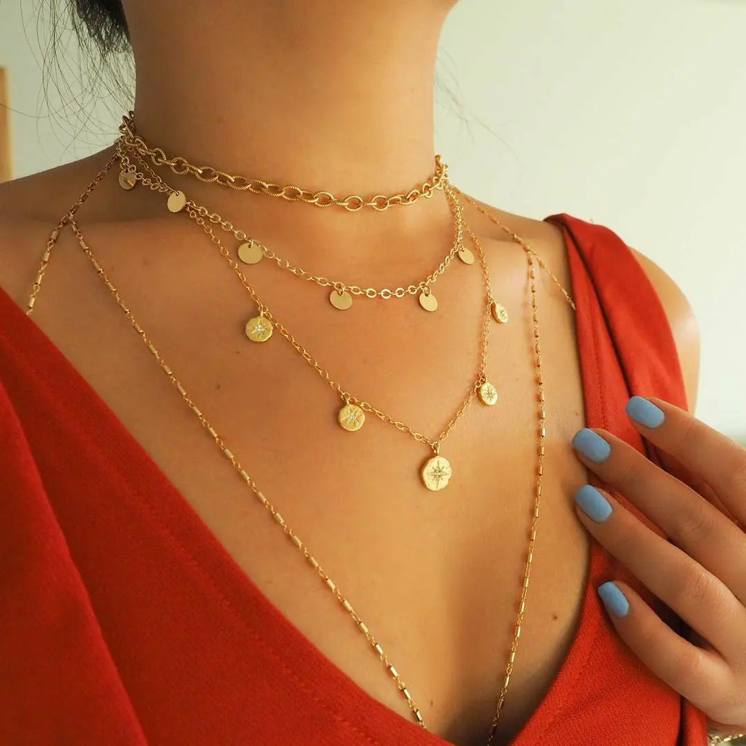 14k Gold Filled Bohemian Chain Bralette Halter Top Body Chain