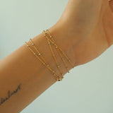 14k Gold Filled Speckled Chain Necklace and Bracelet | Multiway Necklace
