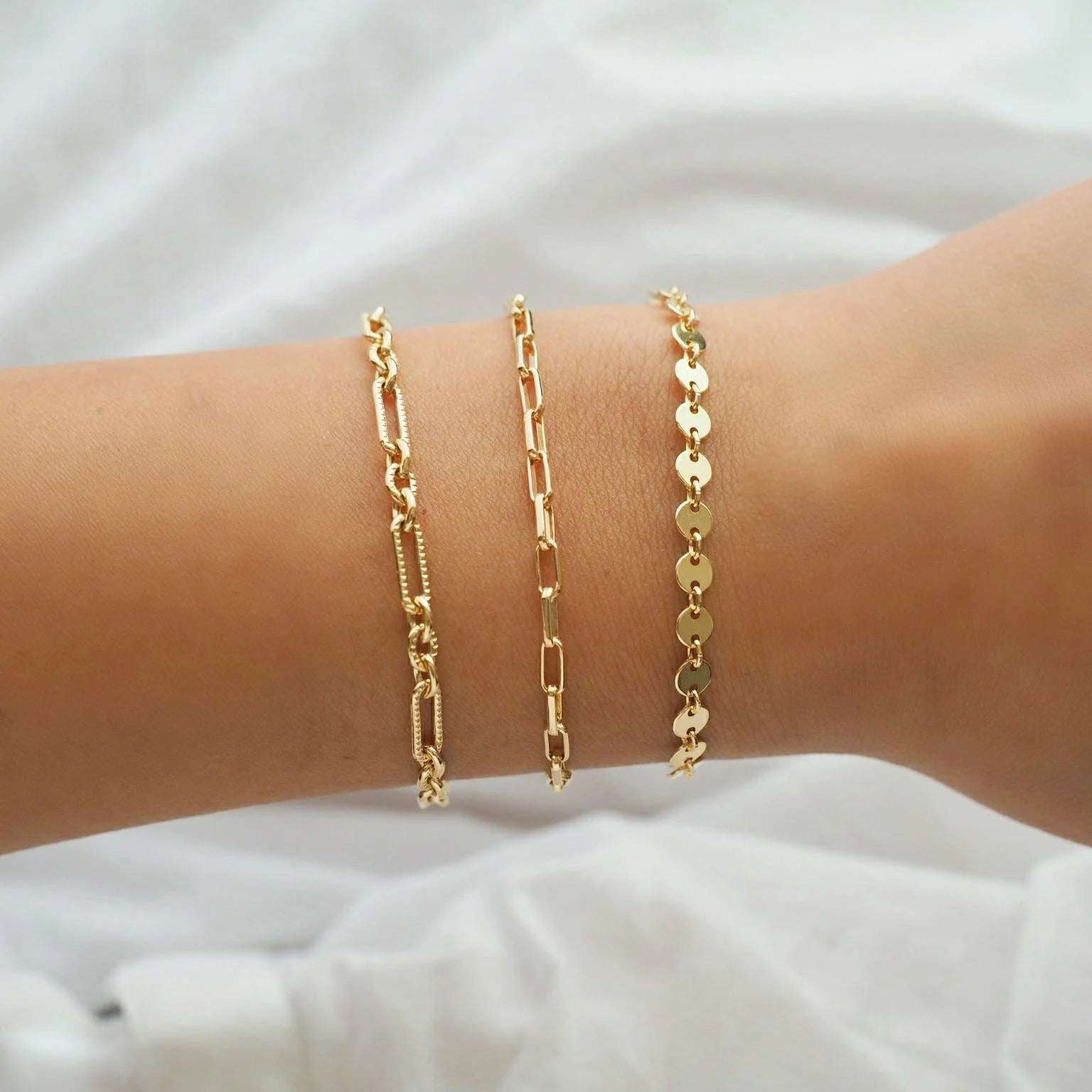 14k Gold Filled Coin Chain Bracelet
