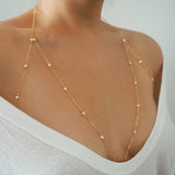 14k Gold Filled Tiny Coins Halter Top Body Chain VERSION 2.0