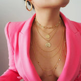 14k Gold Filled Tiny Coins Halter Top Body Chain VERSION 2.0