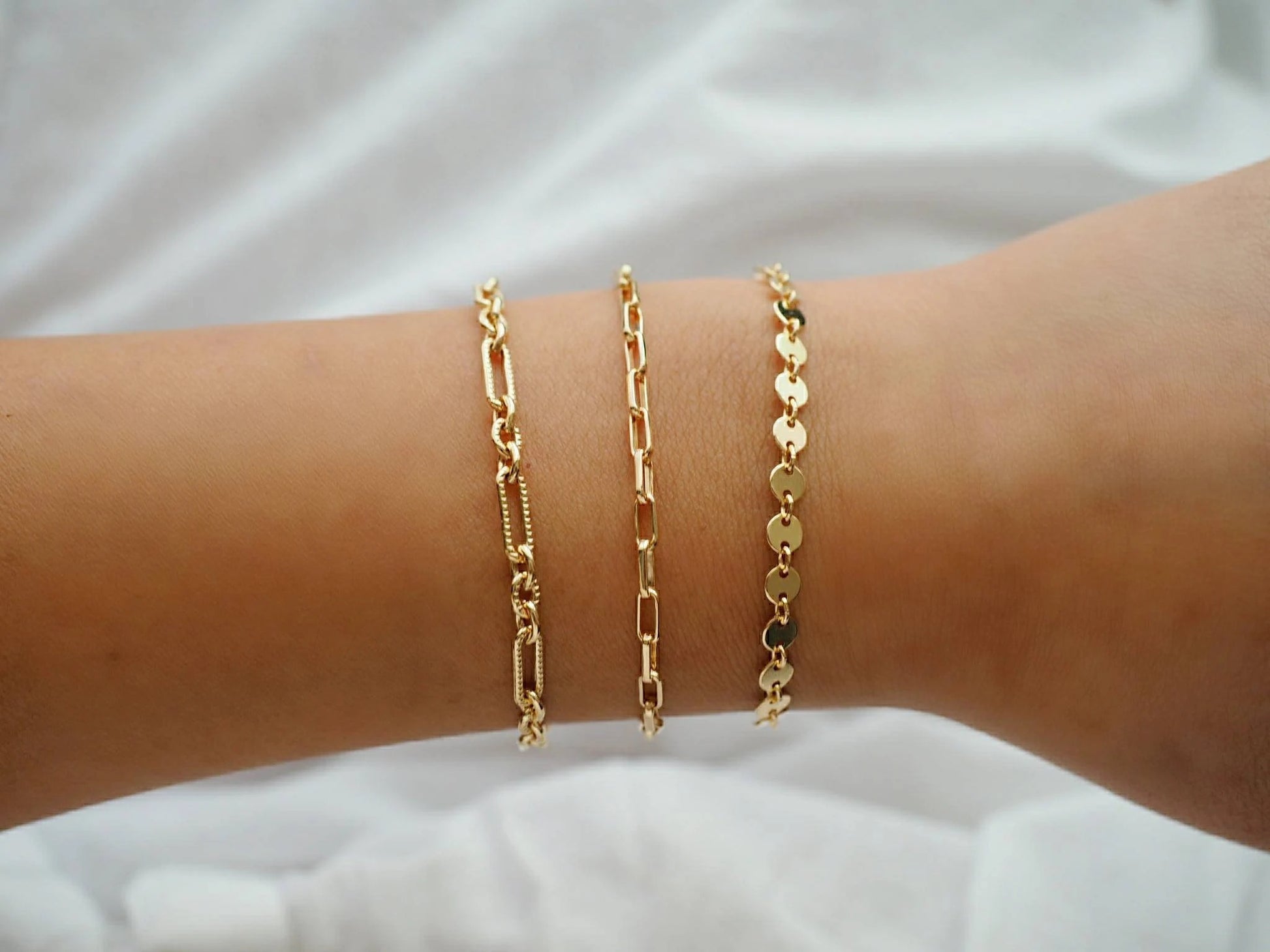 14k Gold Filled Coin Chain Bracelet