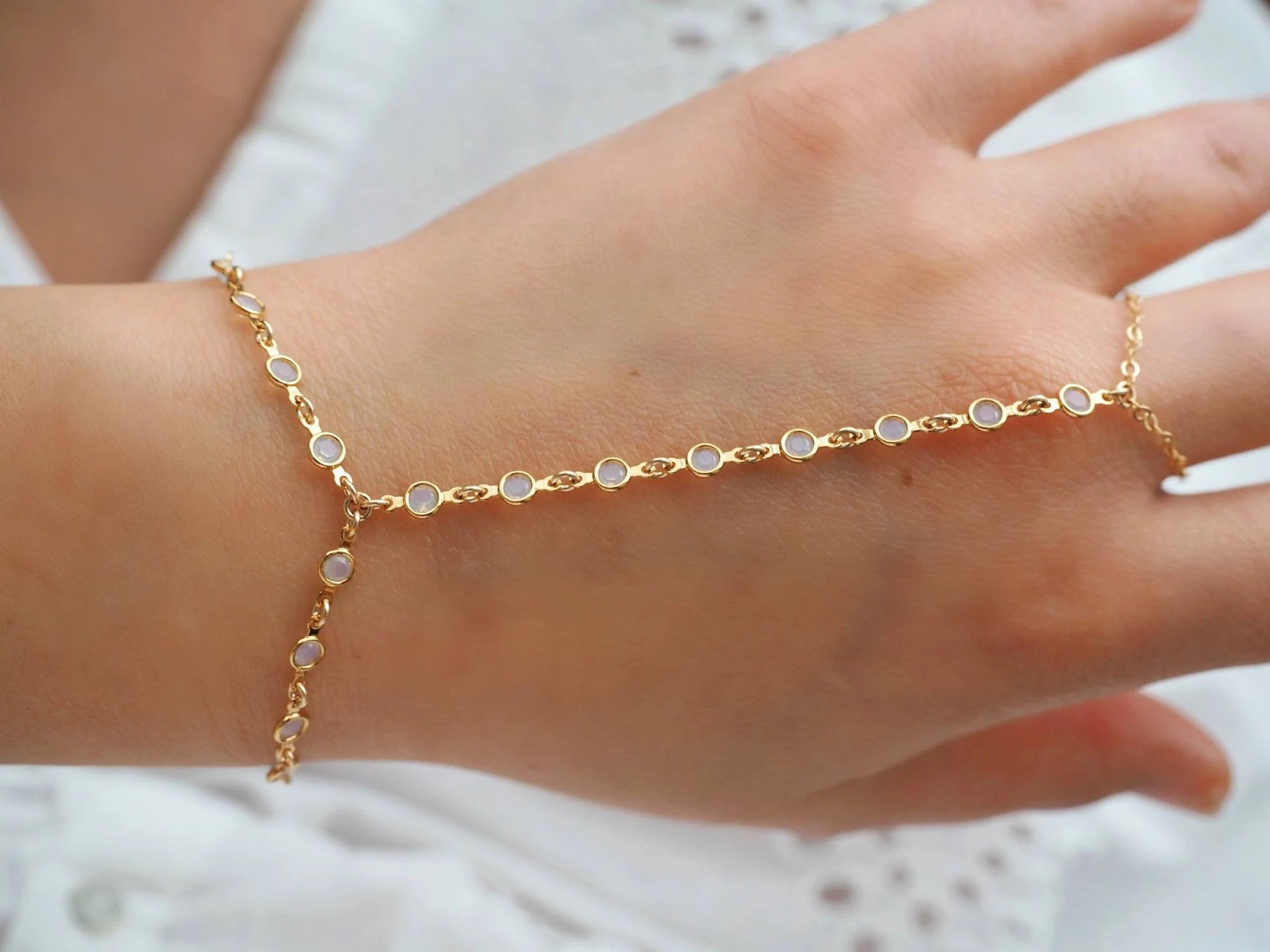 Swarovski OPAL OPALITE Dainty Hand Piece