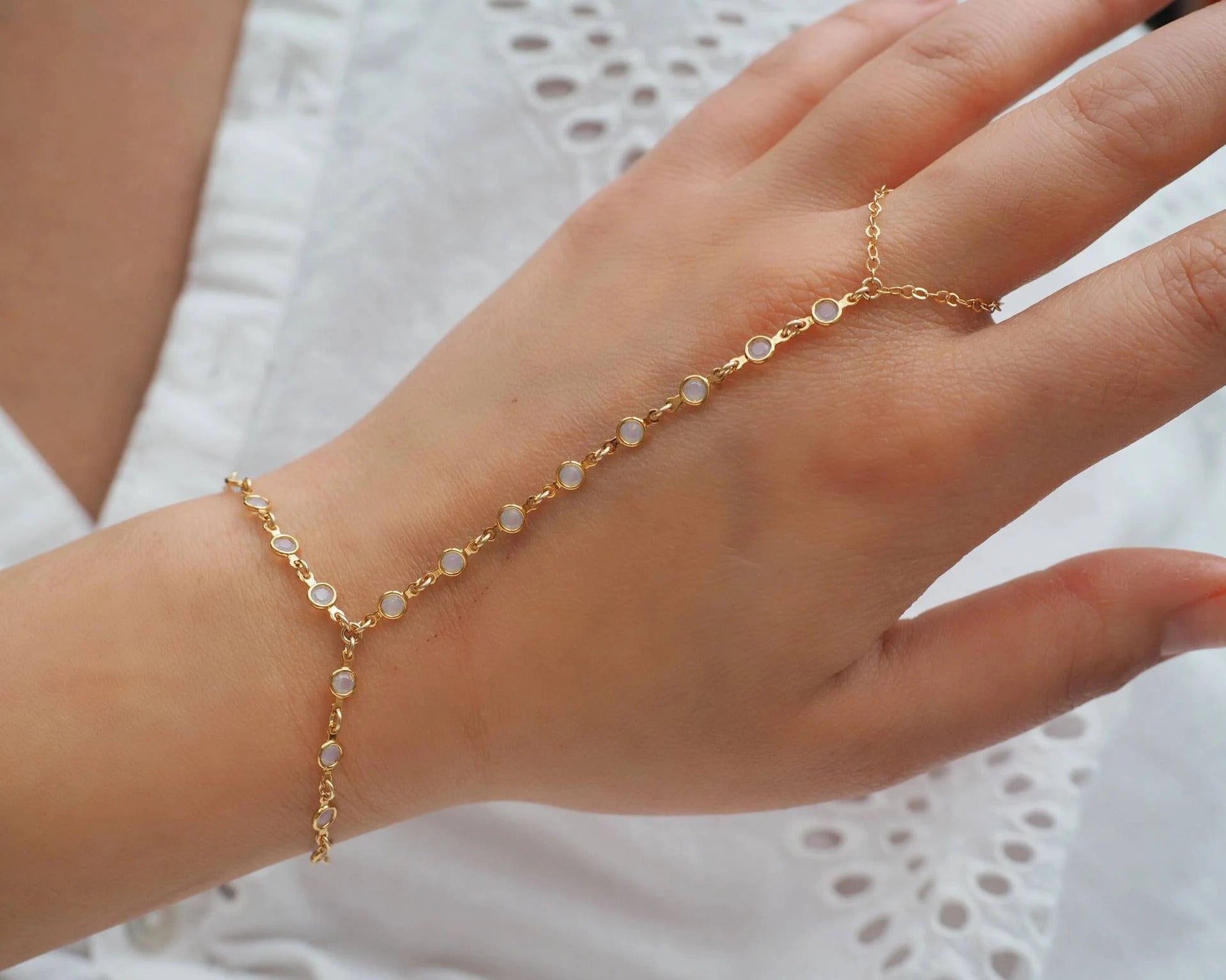 Swarovski OPAL OPALITE Dainty Hand Piece