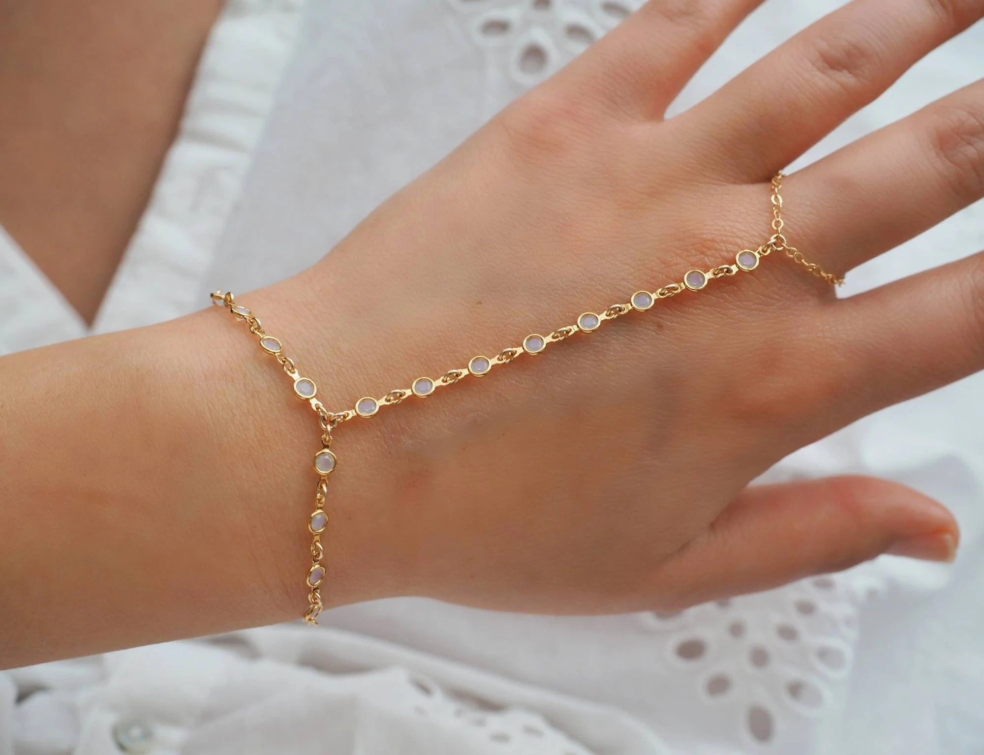 Swarovski OPAL OPALITE Dainty Hand Piece