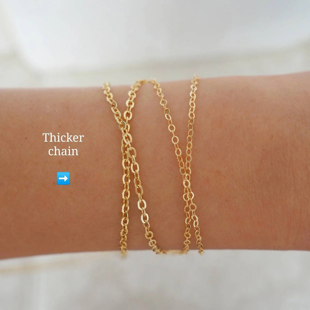 14k Gold Filled Hanging CZ Diamonds Dainty Body Chain | Version 2.0