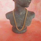 14k Gold Filled Large 9mm Link Curb Chain Necklace | Heavyweight