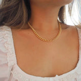 14k Gold Filled Large 9mm Link Curb Chain Necklace | Heavyweight