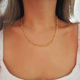 14k Gold Filled Figaro Chain Necklace | Thick