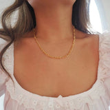 14k Gold Filled Figaro Chain Necklace | Thick