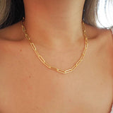 14k Gold Filled Paperclip 15mm Chain Necklace