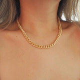 14k Gold Filled Large 9mm Link Curb Chain Necklace | Heavyweight