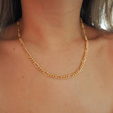 14k Gold Filled Figaro Chain Necklace | Thick
