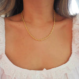 14k Gold Filled Braided Rope Chain Necklace | Thick