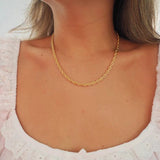 14k Gold Filled Braided Rope Chain Necklace | Thick