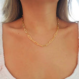 14k Gold Filled Paperclip 15mm Chain Necklace