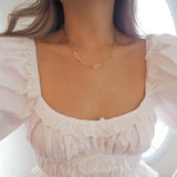 14k Gold Filled Paperclip 15mm Chain Necklace