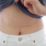 14k Gold Filled Paperclip Belly Chain and Necklace