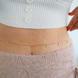 14k Gold Filled Dangling CZ Belly Chain