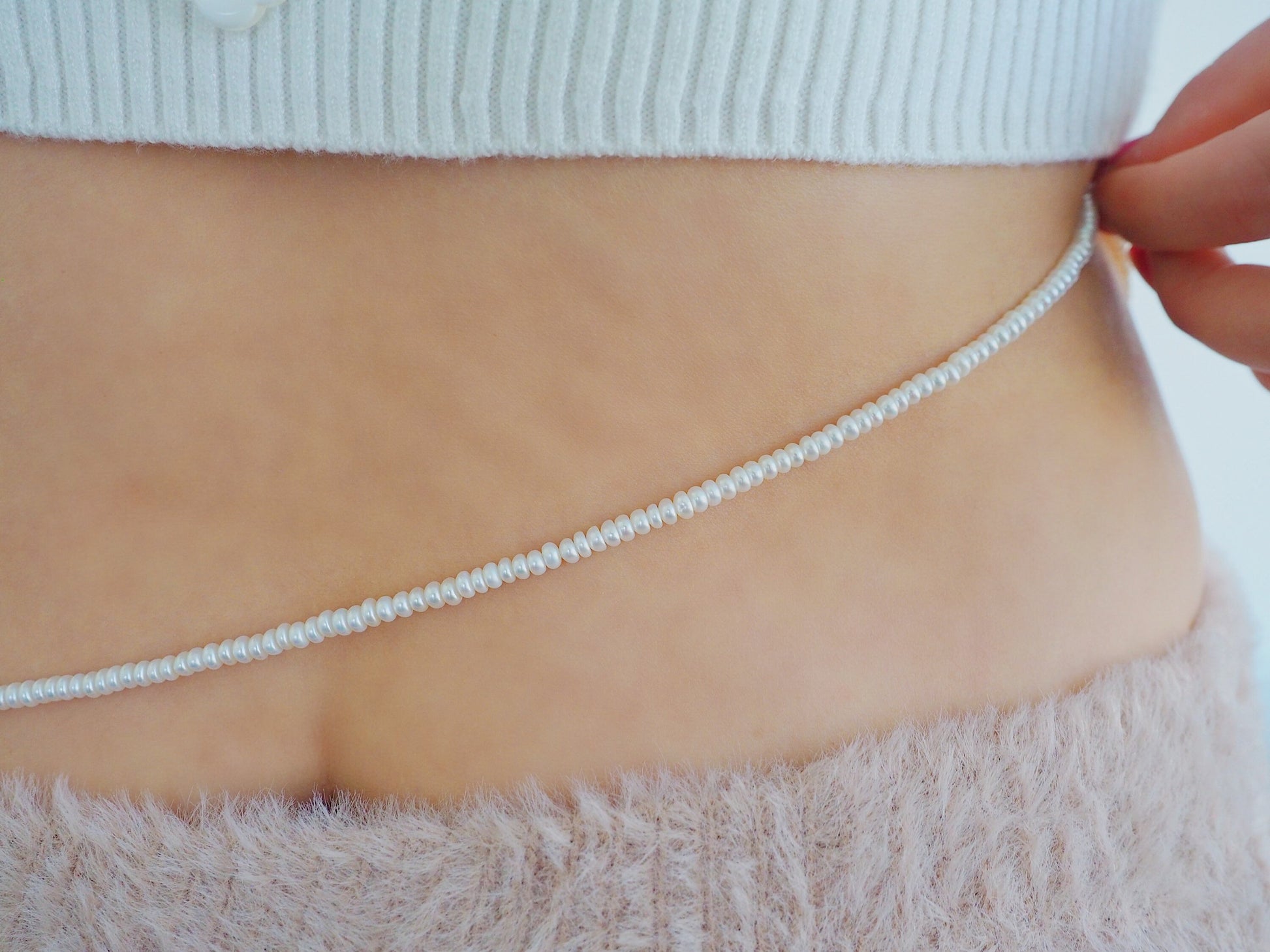 14k Gold Filled Baby Pearl Belly Chain