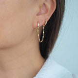 14k Gold Filled Bohemian Double Chain Mini Hoops