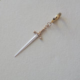 14k Gold Vermeil Sterling Silver Sword Charm Pendant