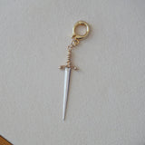14k Gold Vermeil Sterling Silver Sword Charm Pendant